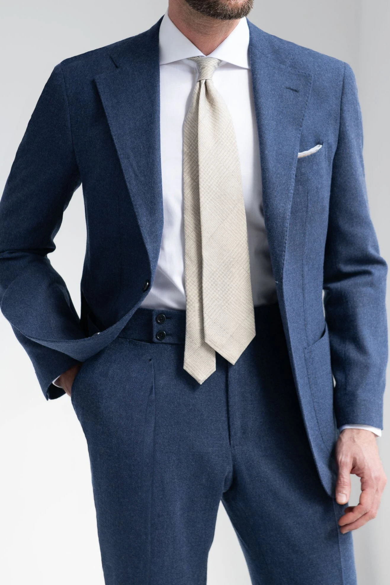 Bluette Wool And Cashmere Suit - Made In Italy 4 Bluette Wool And Cashmere Suit - Made In Italy - Image 2
