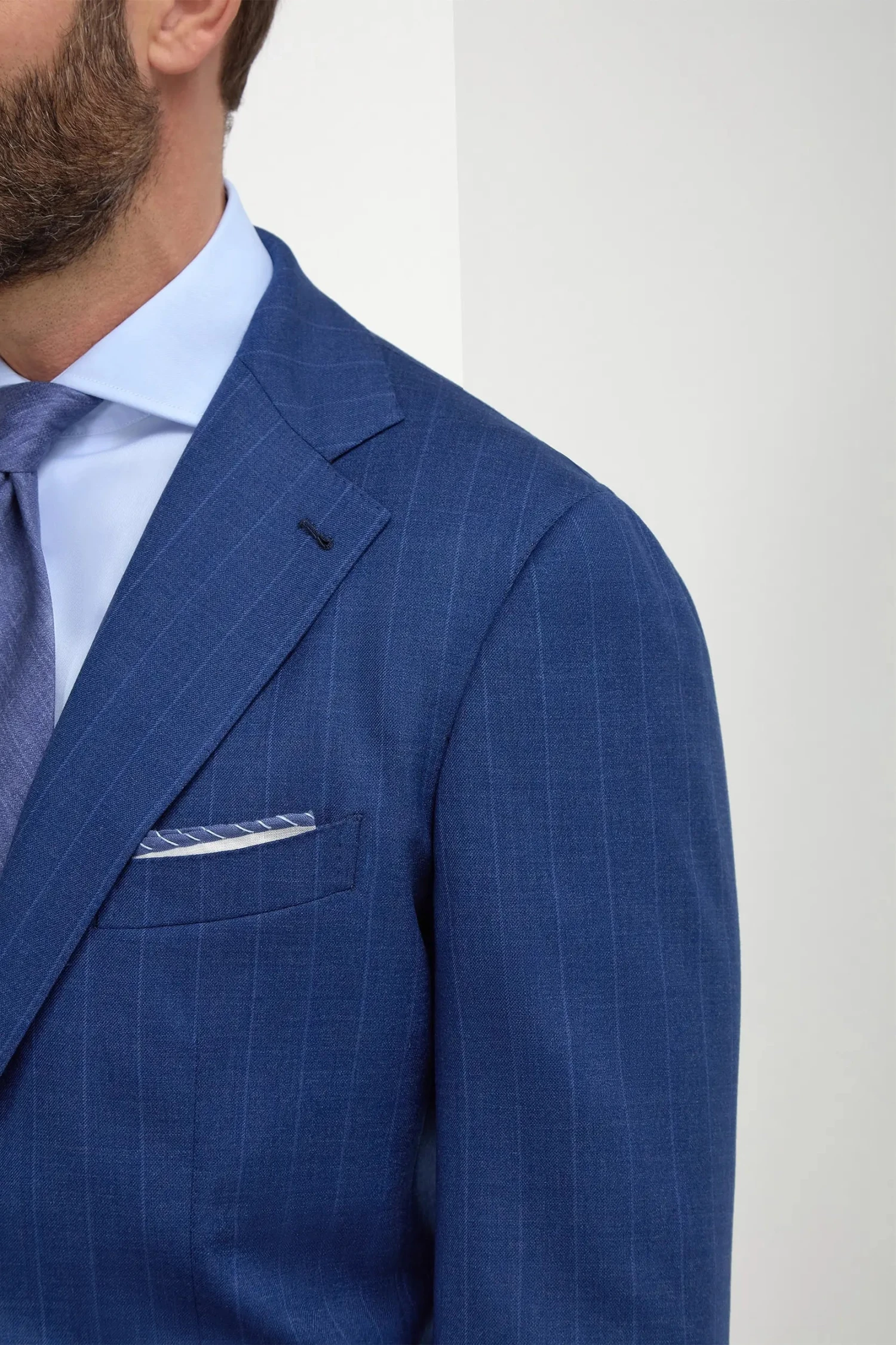 Royal Blue Striped Suit - Made In Italy 7 Royal Blue Striped Suit - Made In Italy - Image 5