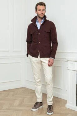 Bordeaux Safari Jacket Flannel Super 180'S – Made In Italy 9 Bordeaux Safari Jacket Flannel Super 180'S – Made In Italy -Pini Parma Clothing Store Safariflanneljacket 2