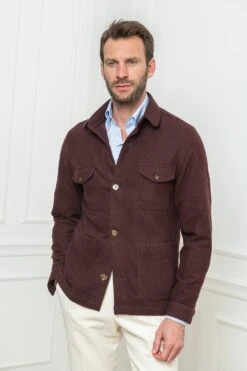 Bordeaux Safari Jacket Flannel Super 180'S – Made In Italy 10 Bordeaux Safari Jacket Flannel Super 180'S – Made In Italy -Pini Parma Clothing Store Safariflanneljacket 3