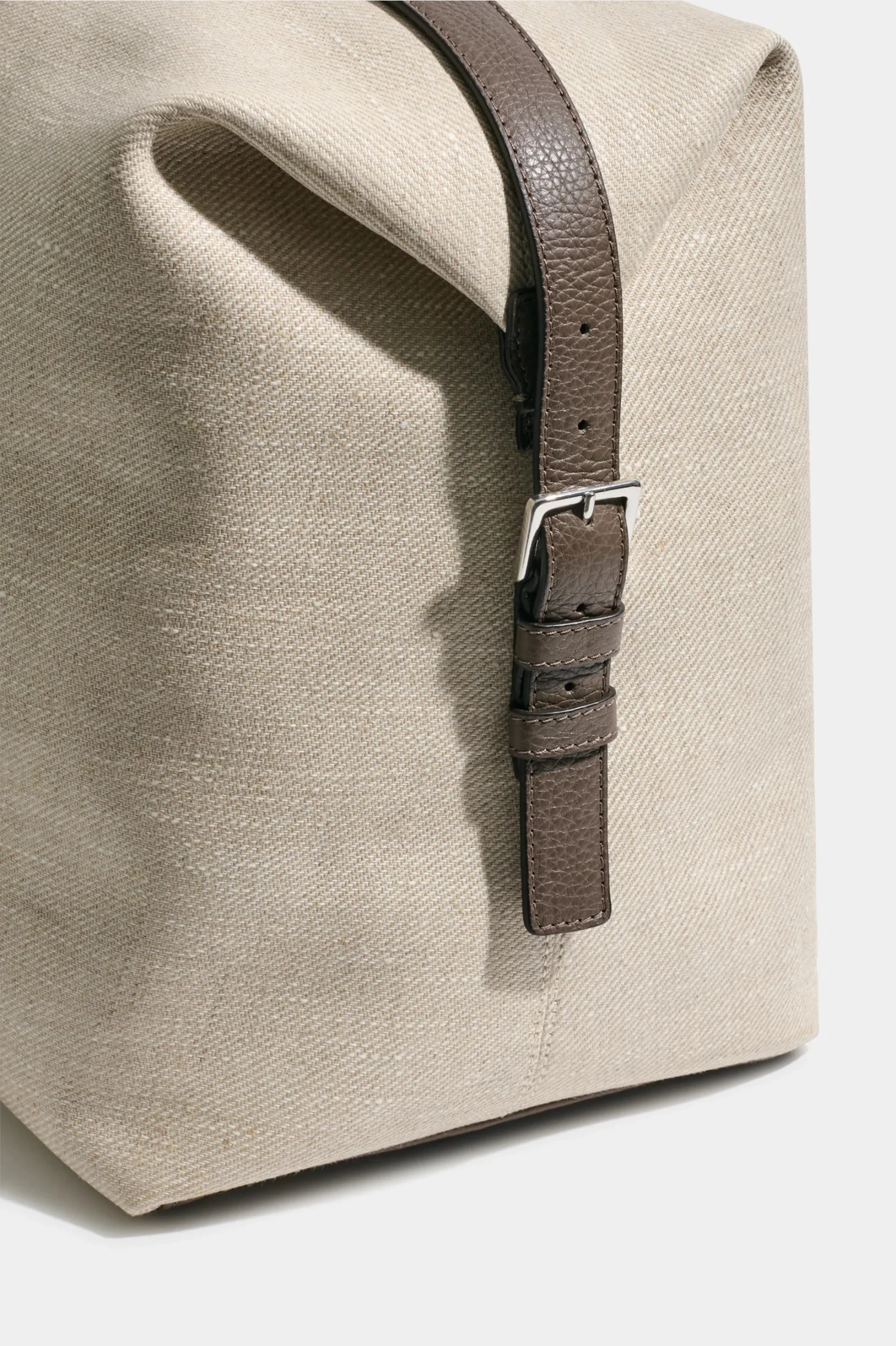 Sand Canvas & Leather Weekender Bag - Made In Italy 4 Sand Canvas & Leather Weekender Bag - Made In Italy - Image 2