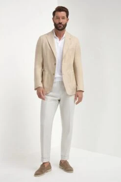 Sand Herringbone Jacket - Made In Italy 11 Sand Herringbone Jacket - Made In Italy -Pini Parma Clothing Store Sand herringbone jacket 1