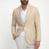 Sand Herringbone Jacket - Made In Italy 2 Sand Herringbone Jacket - Made In Italy -Pini Parma Clothing Store Sand herringbone jacket 3