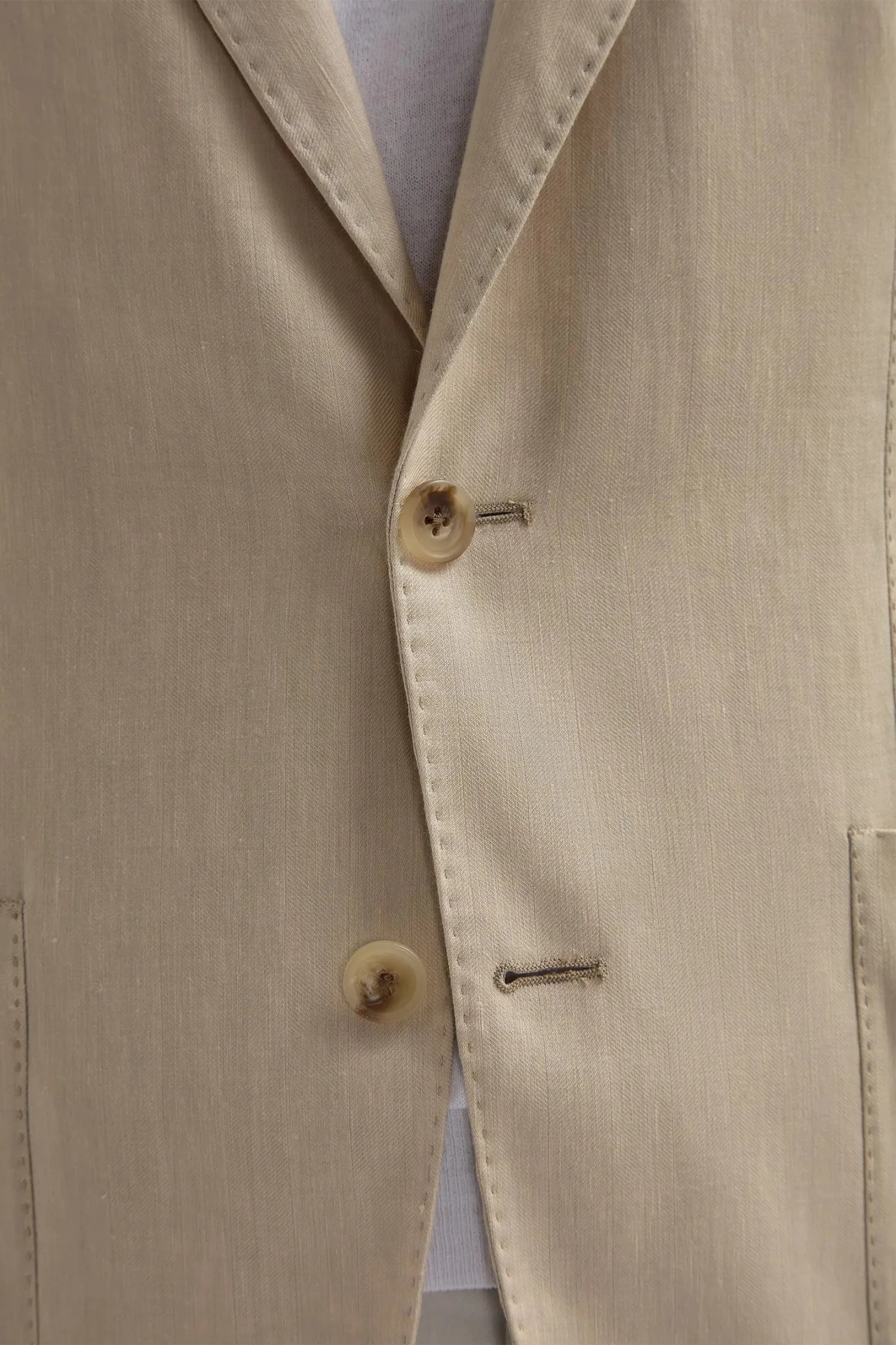 Sand Herringbone Jacket - Made In Italy 5 Sand Herringbone Jacket - Made In Italy - Image 3