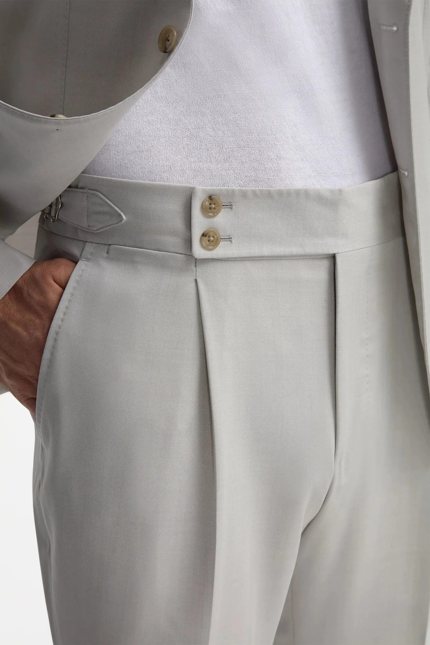 Stone Herringbone Suit - Made In Italy 4 Stone Herringbone Suit - Made In Italy - Image 2