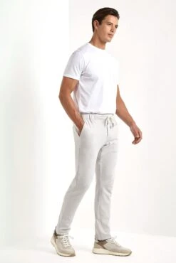 Stone Jersey Jogger Pants - Made In Italy -Pini Parma Clothing Store Stone jersey jogger pants 1