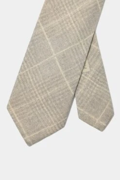 Taupe Prince Of Wales Tie - Made In Italy -Pini Parma Clothing Store Taupe Prince of wales tie 4 a9130c11 7419 4485 bb9e 0c56a10aa88c