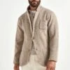 Taupe Knitted Jacket - Wool And Cashmere - Made In Italy 2 Taupe Knitted Jacket - Wool And Cashmere - Made In Italy -Pini Parma Clothing Store Taupe knitted jacket 2