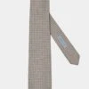 Taupe Micro Fancy Silk Tie - Made In Italy 1 Taupe Micro Fancy Silk Tie - Made In Italy -Pini Parma Clothing Store Taupe micro fancy silk tie 1