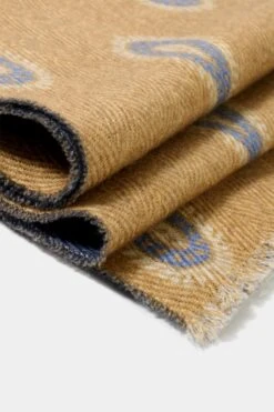 Taupe Paisley Scarf - Made In Italy 8 Taupe Paisley Scarf - Made In Italy -Pini Parma Clothing Store Taupe paisley scarf 2