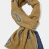 Taupe Paisley Scarf - Made In Italy -Pini Parma Clothing Store Taupe paisley scarf 4