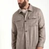 Taupe Wool And Cashmere Shirt Jacket - Made In Italy 2 Taupe Wool And Cashmere Shirt Jacket - Made In Italy -Pini Parma Clothing Store Taupe wool and cashmere shirt jacket 2