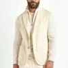 White Corduroy And Knit Jacket - Made In Italy -Pini Parma Clothing Store White corduroy and knit jacket 2