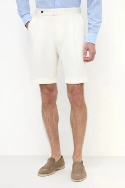 White Cotton Shorts - Made In Italy