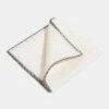 White Linen Pocket Square With Grey And Cognac Edges - Made In Italy 2 White Linen Pocket Square With Grey And Cognac Edges - Made In Italy -Pini Parma Clothing Store White linen pocket square with grey and cognac edges 1