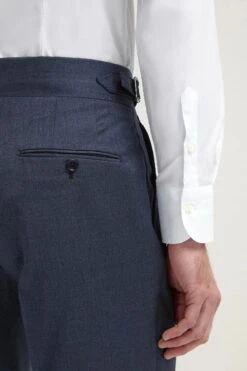 Avio Blue Soragna Trousers - Made In Italy -Pini Parma Clothing Store avio bluesoragna trousers 4