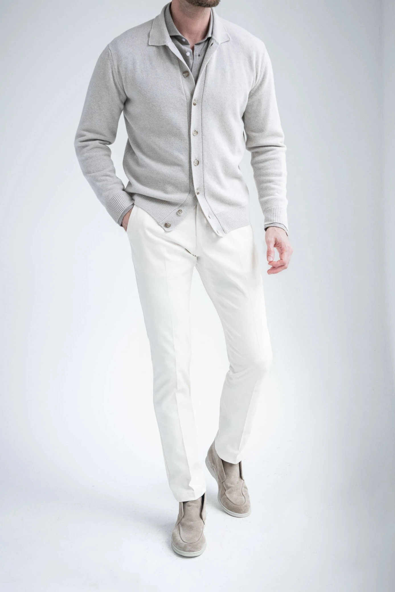 Beige Cardigan – Made In Italy 7 Beige Cardigan – Made In Italy - Image 5