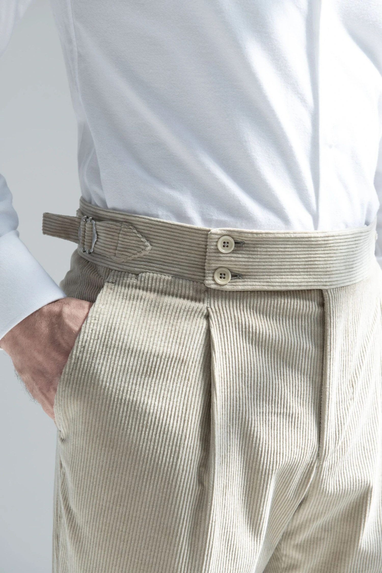 Beige Corduroy Trousers "Soragna Capsule Collection" - Made In Italy 6 Beige Corduroy Trousers "Soragna Capsule Collection" - Made In Italy - Image 4