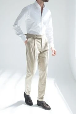 Beige Corduroy Trousers "Soragna Capsule Collection" - Made In Italy 9 Beige Corduroy Trousers "Soragna Capsule Collection" - Made In Italy -Pini Parma Clothing Store beige corduroy soragna trousers 3