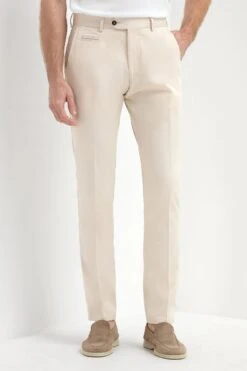 Beige Cotton Garda Trousers - Made In Italy