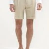 Beige Cotton Shorts - Made In Italy -Pini Parma Clothing Store beige cotton shorts 2