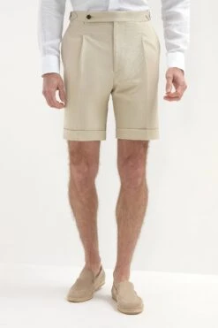 Beige Cotton Shorts - Made In Italy