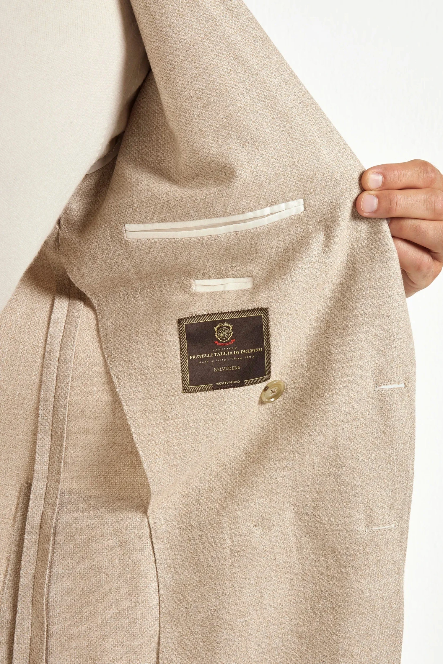 Sand Double Breasted Jacket - Made In Italy 4 Sand Double Breasted Jacket - Made In Italy - Image 2