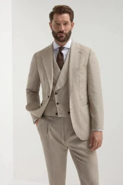 Beige Double Breasted Waistcoat - Made In Italy 8 Beige Double Breasted Waistcoat - Made In Italy -Pini Parma Clothing Store beige double breasted waistcoat 3