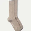 Beige - Super Durable Wool Short Socks - Made In Italy -Pini Parma Clothing Store beige durable socks 1
