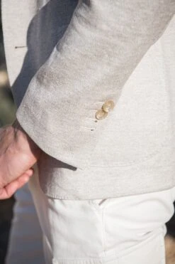 Beige Jersey Jacket - Made In Italy 9 Beige Jersey Jacket - Made In Italy -Pini Parma Clothing Store beige jersey jacket 3