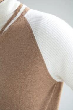 Beige Knitted College Bomber - Made In Italy 10 Beige Knitted College Bomber - Made In Italy -Pini Parma Clothing Store beige knitted college bomber 2