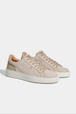 Beige Nabuk Sneakers - Made In Italy