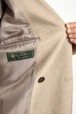 Beige Polo Coat – Made In Italy -Pini Parma Clothing Store beige polo coat loro piana wool 2
