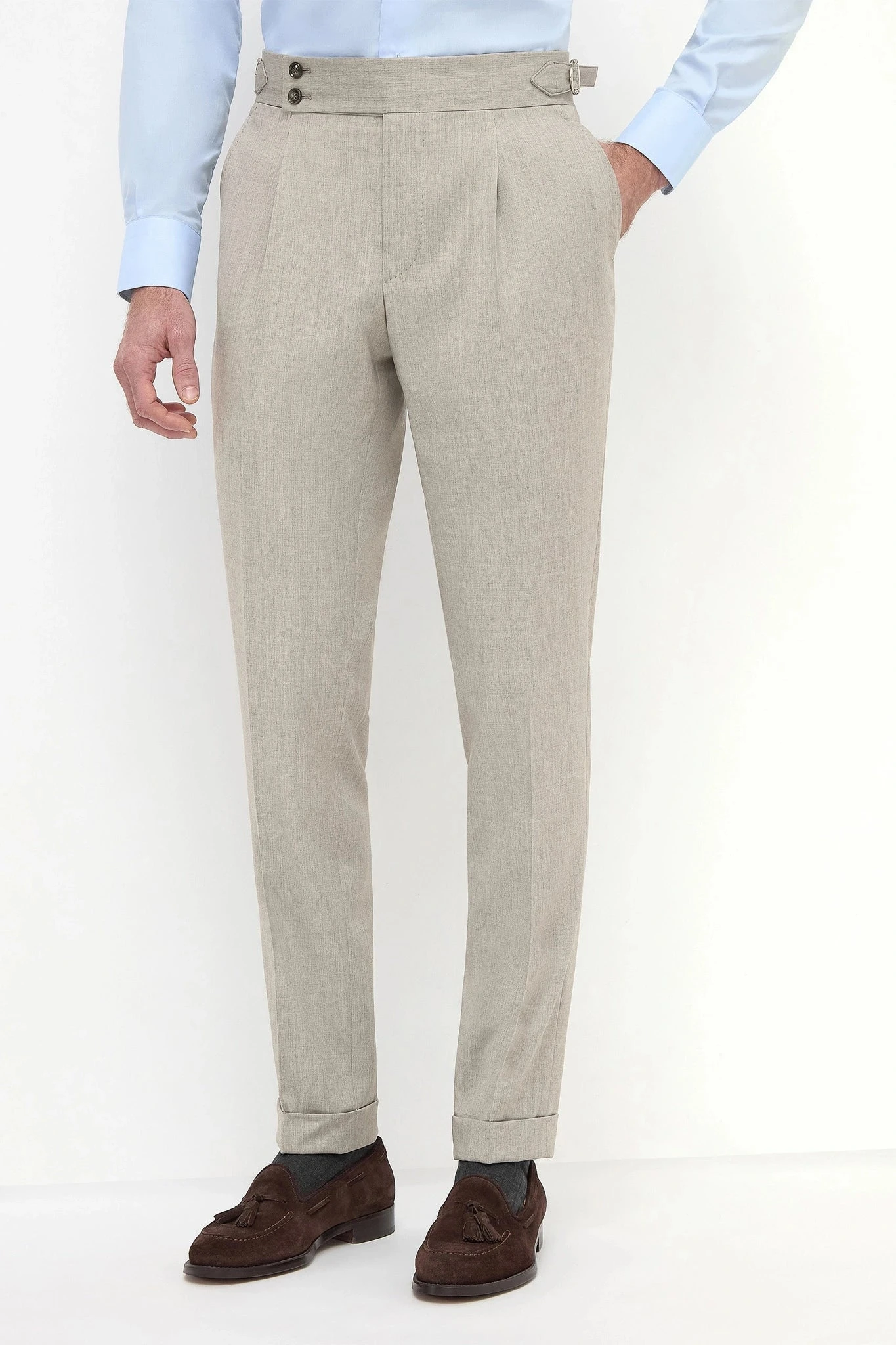 Beige Soragna Trousers - Made In Italy 3 Beige Soragna Trousers - Made In Italy