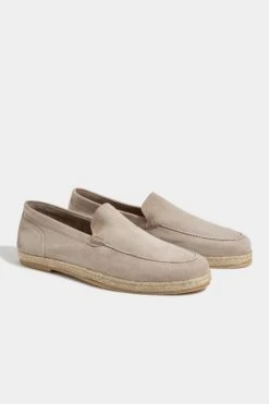 Beige Suede Espadrilles - Made In Italy