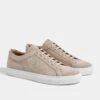 Beige Luxury Sneakers - Made In Italy -Pini Parma Clothing Store beige suede sneakers 2