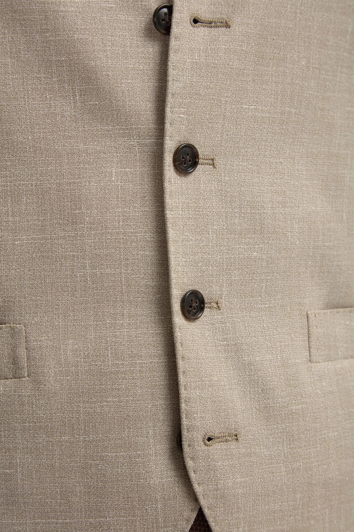 Beige Waistcoat - Made In Italy 7 Beige Waistcoat - Made In Italy - Image 5