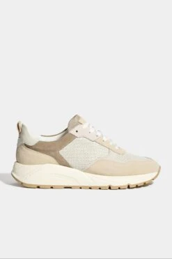 Beige And White Runners - Made In Italy -Pini Parma Clothing Store beige white runners 4