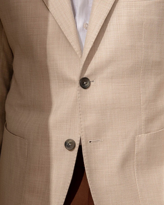 Beige Jacket In Cotton And Silk - Made In Italy 5 Beige Jacket In Cotton And Silk - Made In Italy - Image 3
