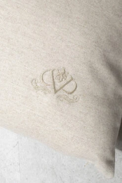 Beige Herringbone Wool Cushion - Made In Italy 8 Beige Herringbone Wool Cushion - Made In Italy -Pini Parma Clothing Store beigewoolpillow 3