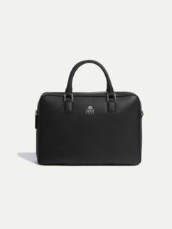 Black Leather Briefcase - Made In Italy