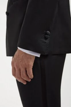 Black Double Breasted Tuxedo Jacket - Made In Italy -Pini Parma Clothing Store black double breasted tuxedo jacket 3