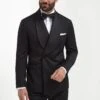 Black Double Breasted Tuxedo Jacket - Made In Italy -Pini Parma Clothing Store black double breasted tuxedo jacket 4