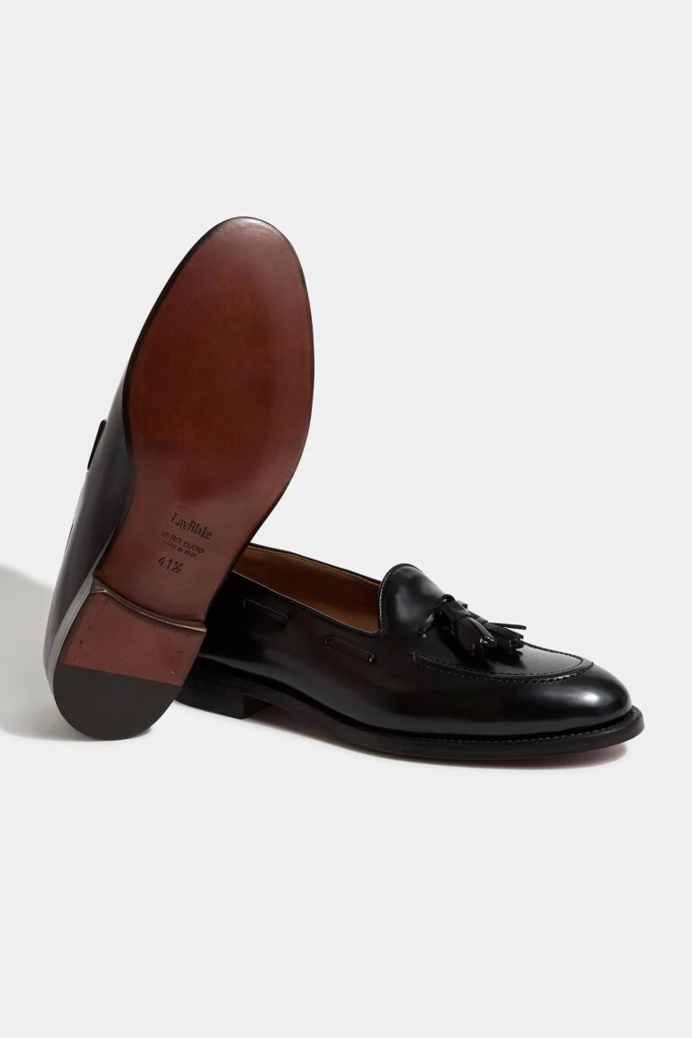 Pini Parma Clothing Store -Pini Parma Clothing Store black leather tassel loafers 4 768x1152 1