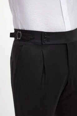 Tuxedo Soragna Trousers - Made In Italy -Pini Parma Clothing Store black tuxedo trousers soragna 2