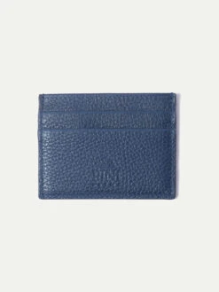 Blue Leather Card Holder - Made In Italy
