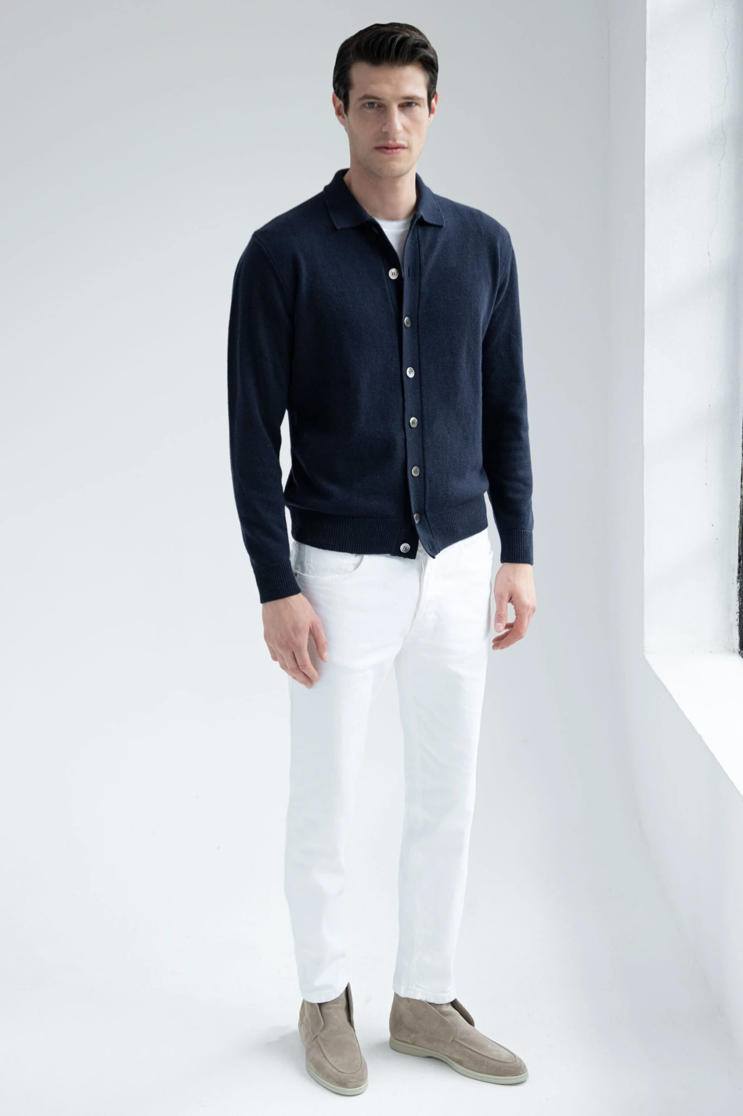 Blue Cardigan – Made In Italy 6 Blue Cardigan – Made In Italy - Image 4