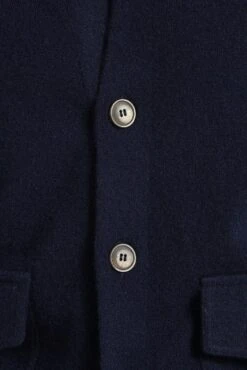 Blue Cashmere Knitted Bomber – Made In Italy -Pini Parma Clothing Store blue cashmere knitted cardigan 3