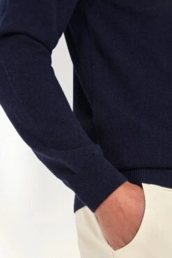 Blue Cashmere Round Neck – Made In Italy -Pini Parma Clothing Store blue cashmere round neck 8