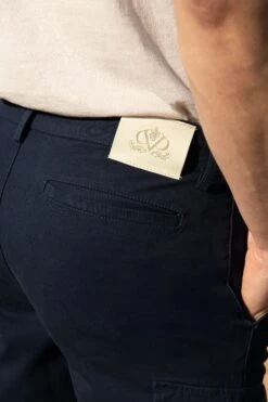 Blue Stretch Cotton Cargo - Made In Italy 9 Blue Stretch Cotton Cargo - Made In Italy -Pini Parma Clothing Store blue cotton cargo trousers 3